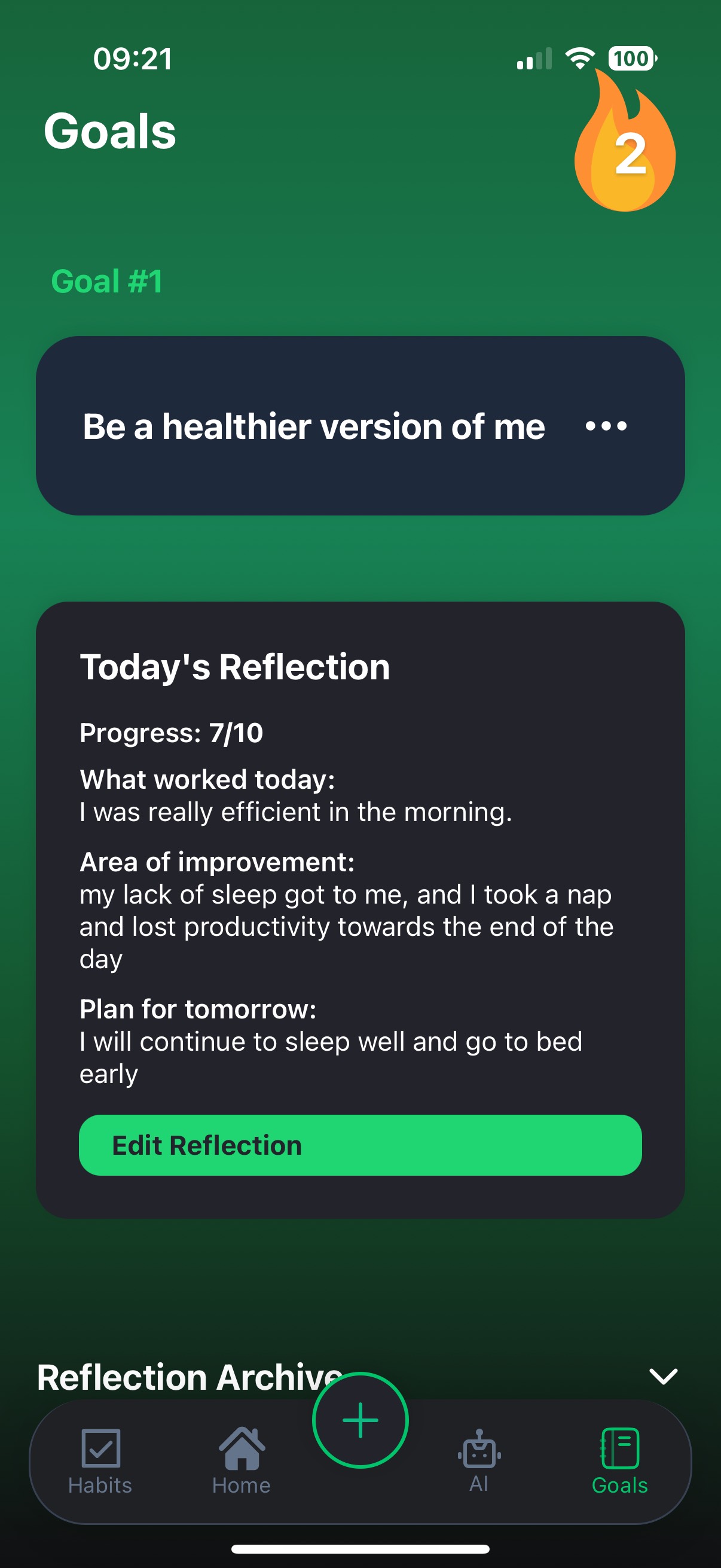 Goal Tracking